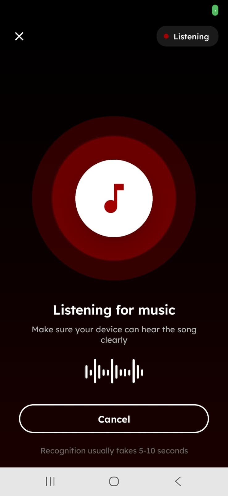 Right phone screen content